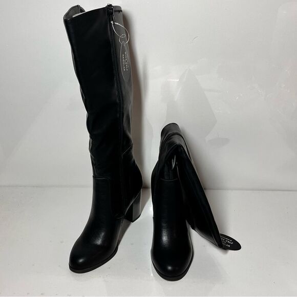 Style & Co Addyy Knee High Wide Calf Confort Helled Boots - Picture 4 of 6